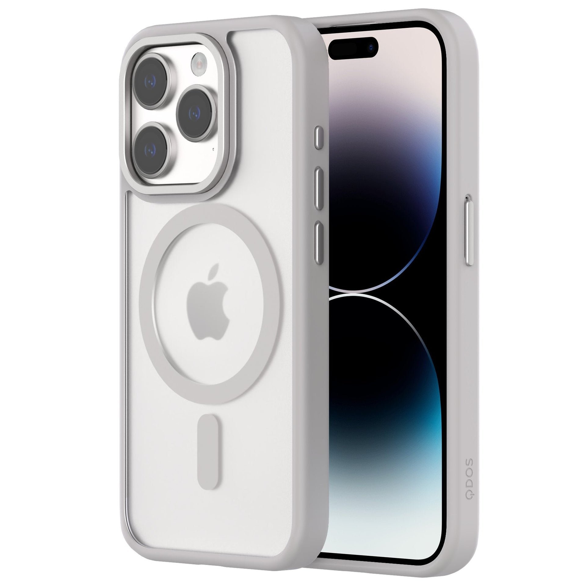 HYBRID SOFT avec SNAP (Magsafe) iPhone 15 Pro Blanc Gris - Image 1 of 1