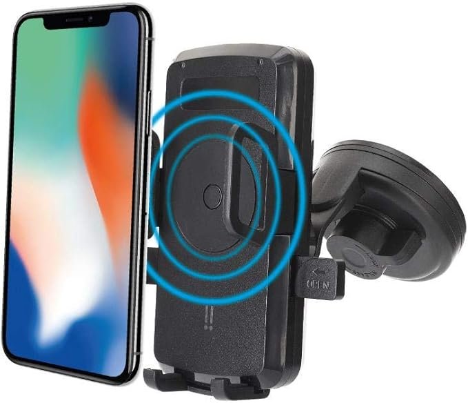 Support voiture avec chargeur Qi pour smartphone - Black - Image 1 of 1