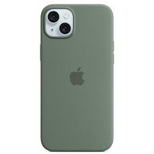 Coque en silicone avec MagSafe pour iPhone 15 - Cyprès - Image 1 of 1