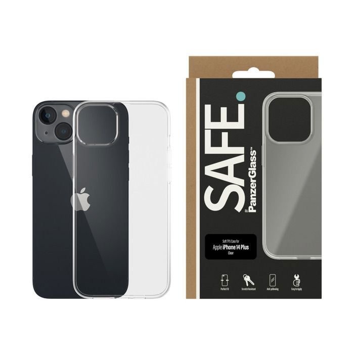SAFE Coque de protection transparente en TPU pour iPhone 14 Plus - Image 1 of 1