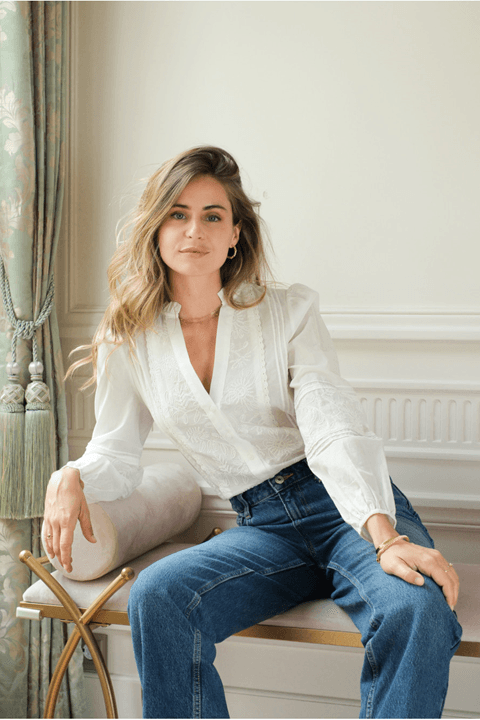 Blouse en coton brodé - Image 1 of 2