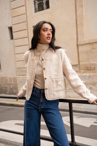 Veste en tweed & nœuds - Image 1 of 3