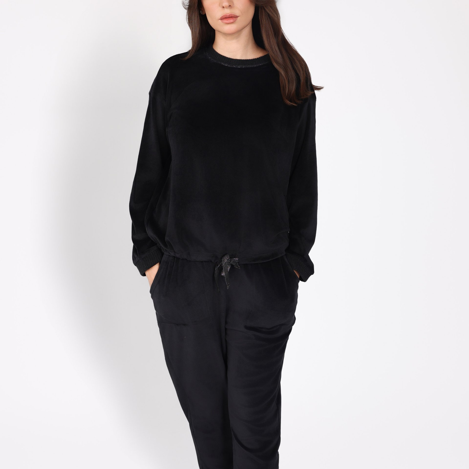 Ensemble Pyjama à Boutons Epaule | Collection Velvet MLC - Image 1 of 4