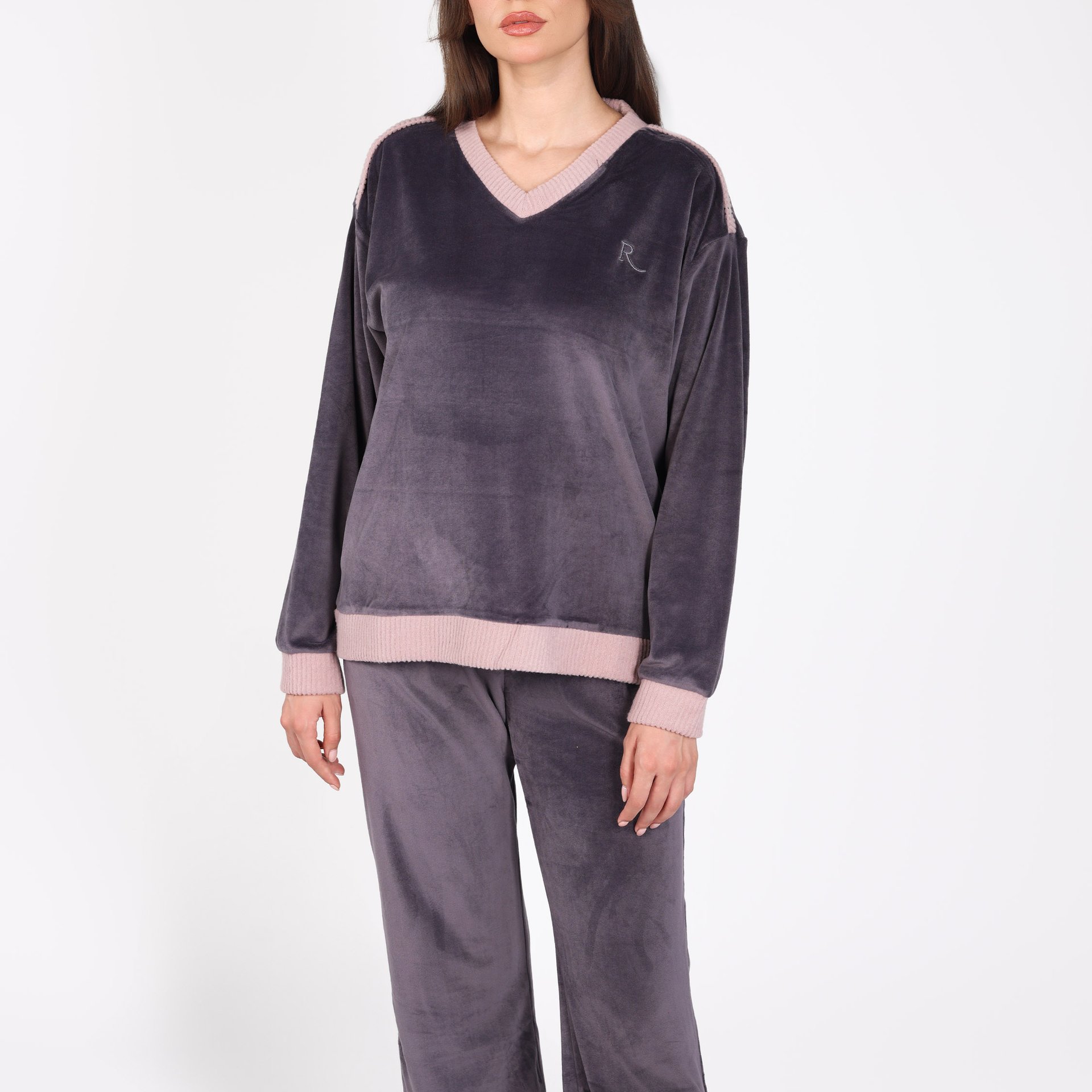 Ensemble Pyjama Col V | Collection Velvet MLC - Image 1 of 4