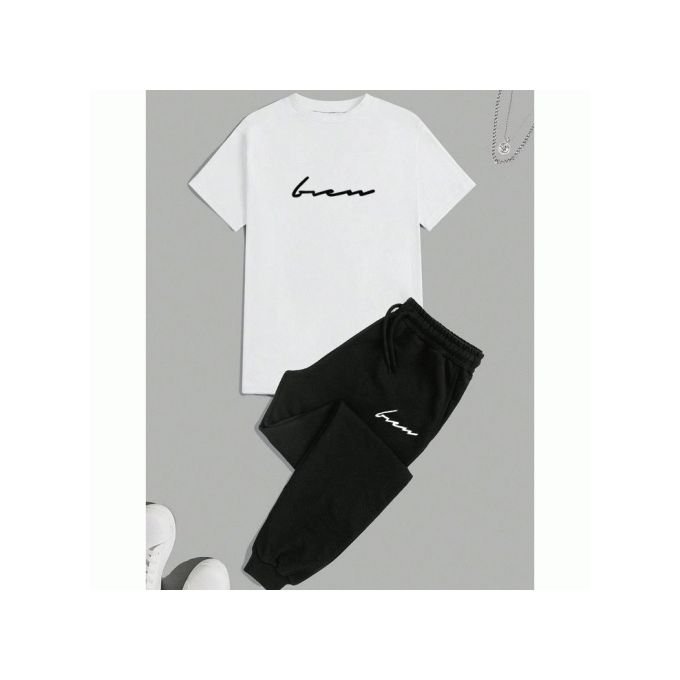 Ensemble Pantalon et T-shirt Noir et Gris pour Homme - Image 1 of 3