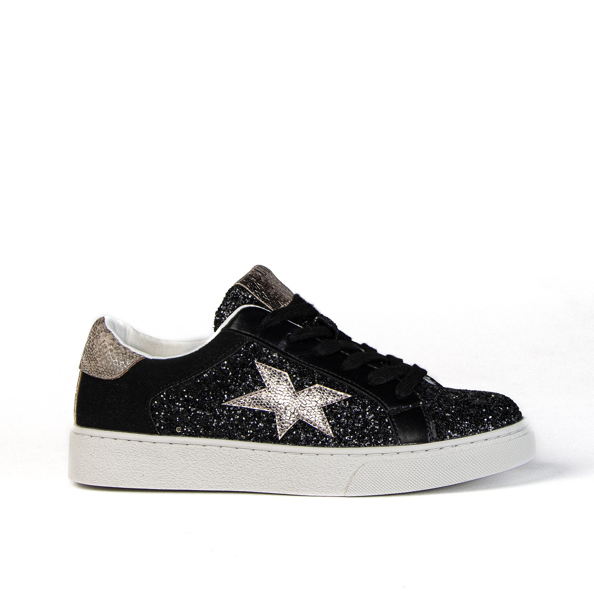 Glam – Baskets Femmes En Noir - Image 1 of 4