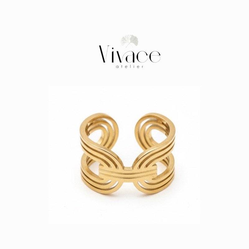 Bague Vivace Ajustable Harmonie Dorée - Image 1 of 1