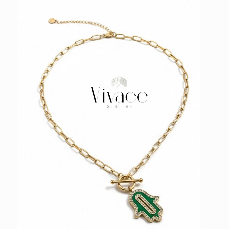 Collier Vivace Khmissa Verte - Image 1 of 1