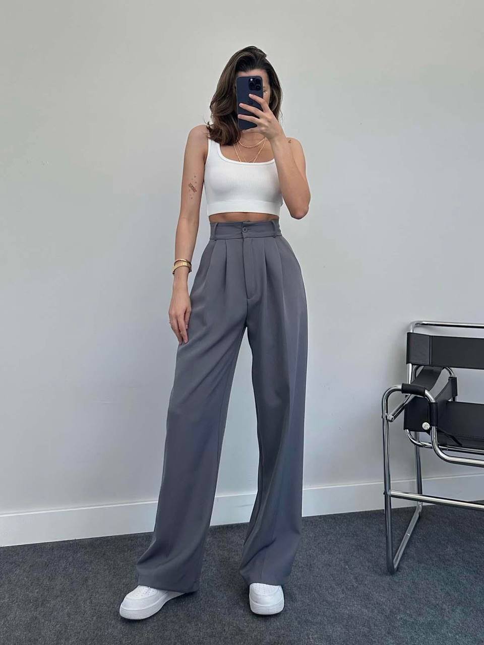 Pantalon palazzo taille haute - Image 1 of 2