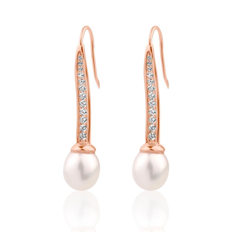 Boucles d'oreilles Crochet en Argent 925 R.Gold & FWP - Image 1 of 1