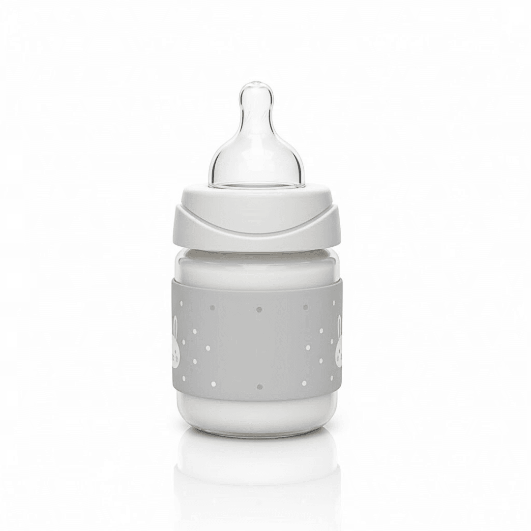Suavinex Biberon Rabbit Avec Tetine Ronde Debit Lent +0m Gris 150ml - Image 1 of 1