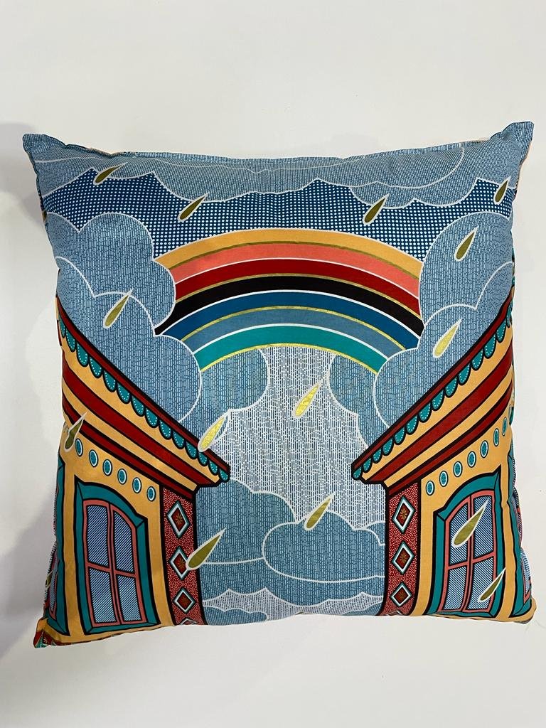 Coussin carré en wax africain - Image 1 of 1