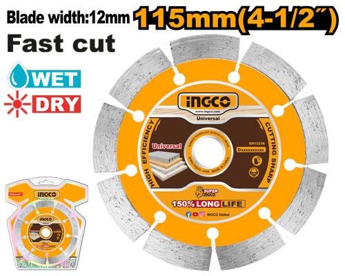 Disque Diamant 115mm A Sec Ingco - Image 1 of 1