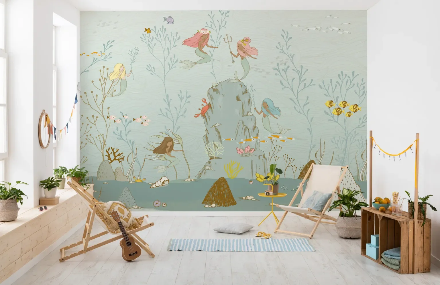 MERMAIDS Papier Peint Photo Murale Intissé – L 350 x 280 cm - Image 1 of 4