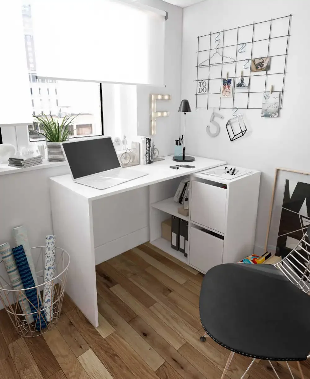 Adapta Bureau Multi Position Avec Rangement 120 Cm Blanc - Image 1 of 3