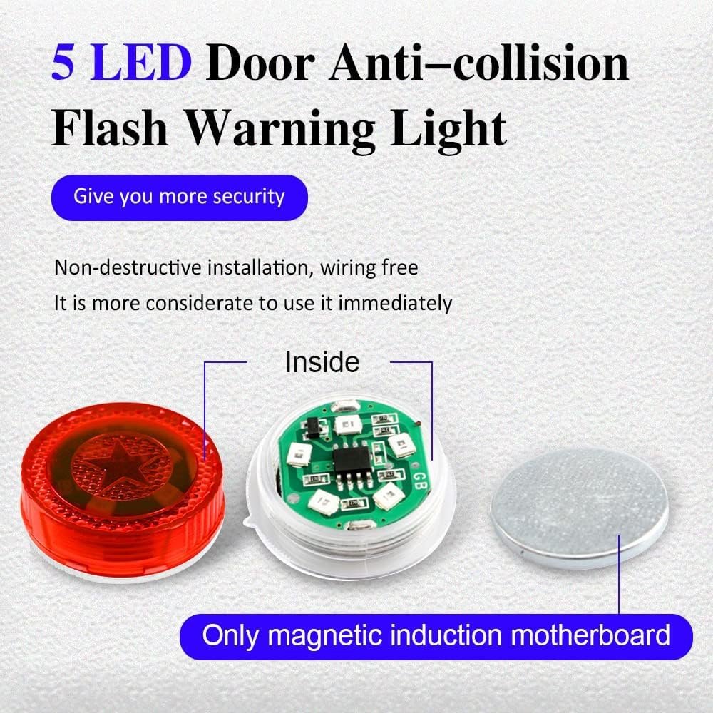 2 Feux davertissement de porte de voiture Sécurité Stroboscopique Porte LED Lumière Signal Lampes Flash Universel - Image 1 of 4