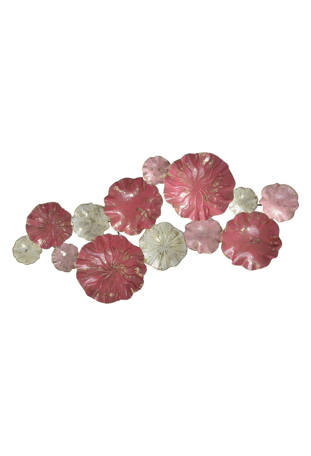 Décoration murale corail et rose en métal - Image 1 of 2