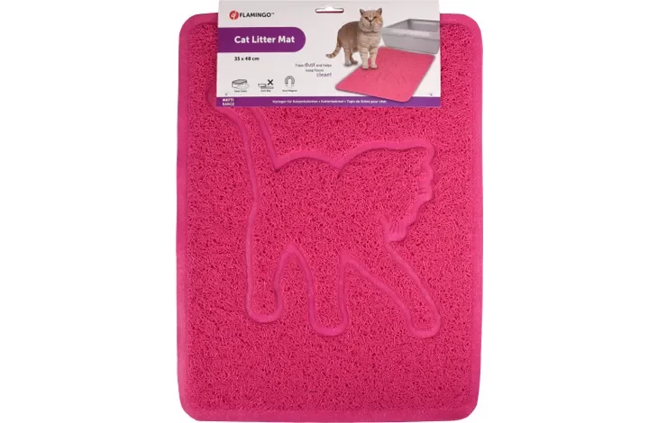 TAPIS POUR BAC À LITIÈRE ROSIE FUCHSIA 35x48CM - Image 1 of 1
