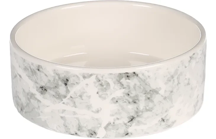 Gamelle Pour La Nourriture Et Leau Chien Marmi Ceramique Gris Rond 400ml 13,5x4,5cm / 521566 - Image 1 of 1