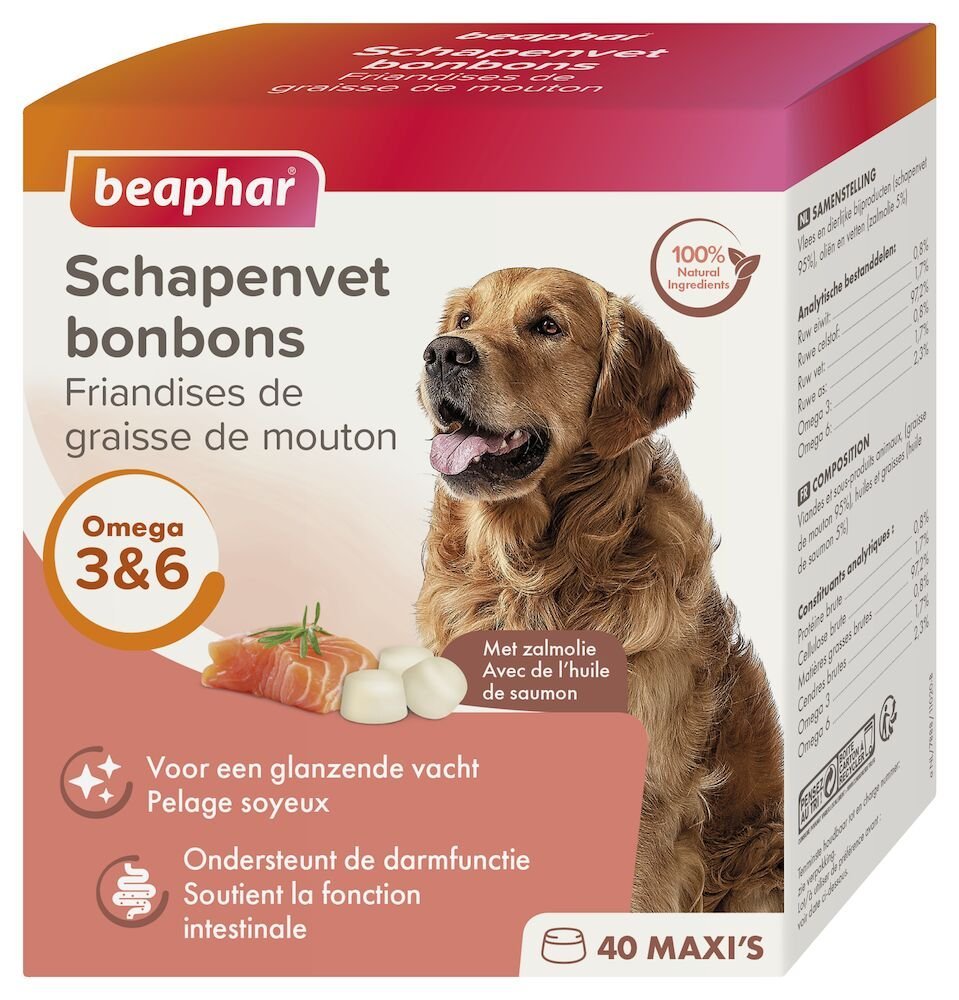 Beaphar Friandises pour Chiens Graisse de Mouton et Saumon 245g. - Image 1 of 1