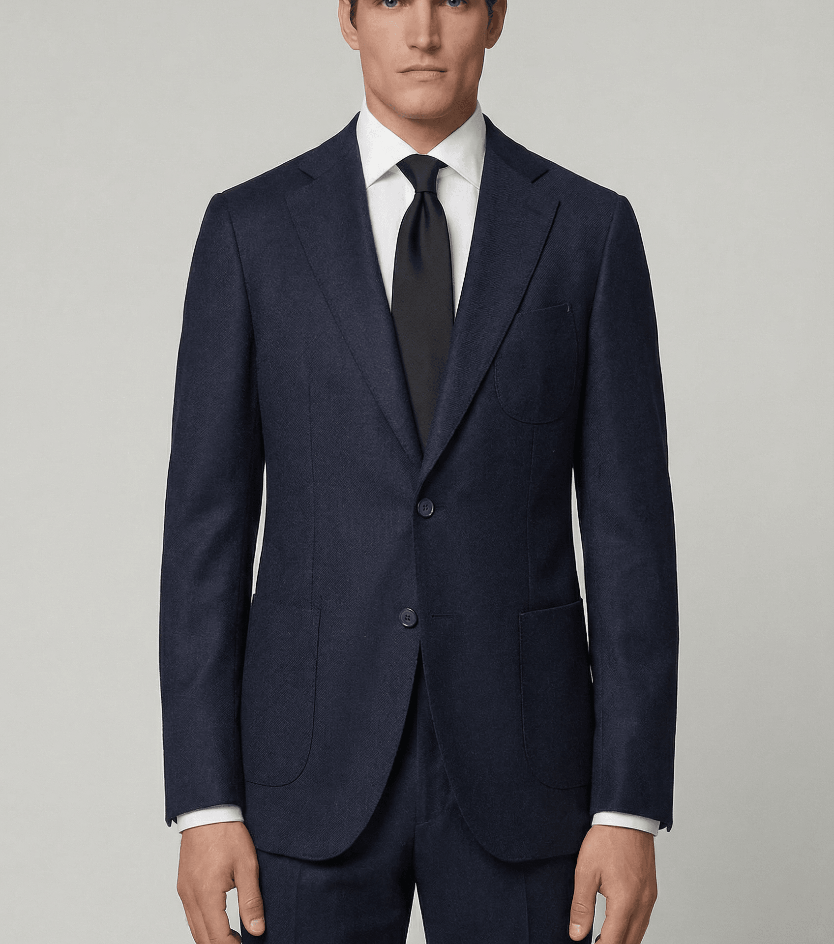 Arezzo Suit – Zignone Fabric – 96% Wool, 4% Cashmere – Navy - Image 1 of 4