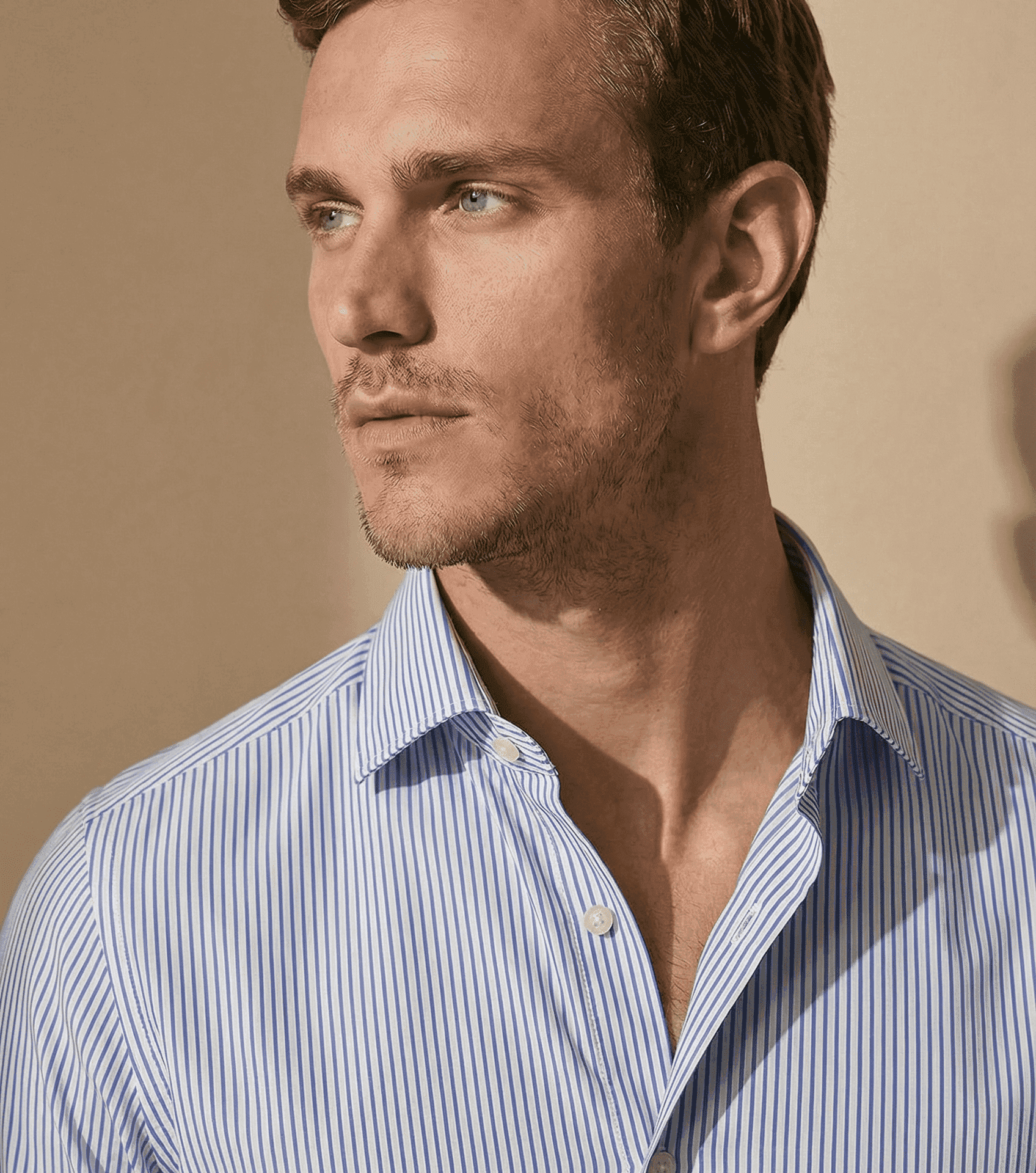 Tolentino – Blue Striped Italian Shirt - Image 1 of 4