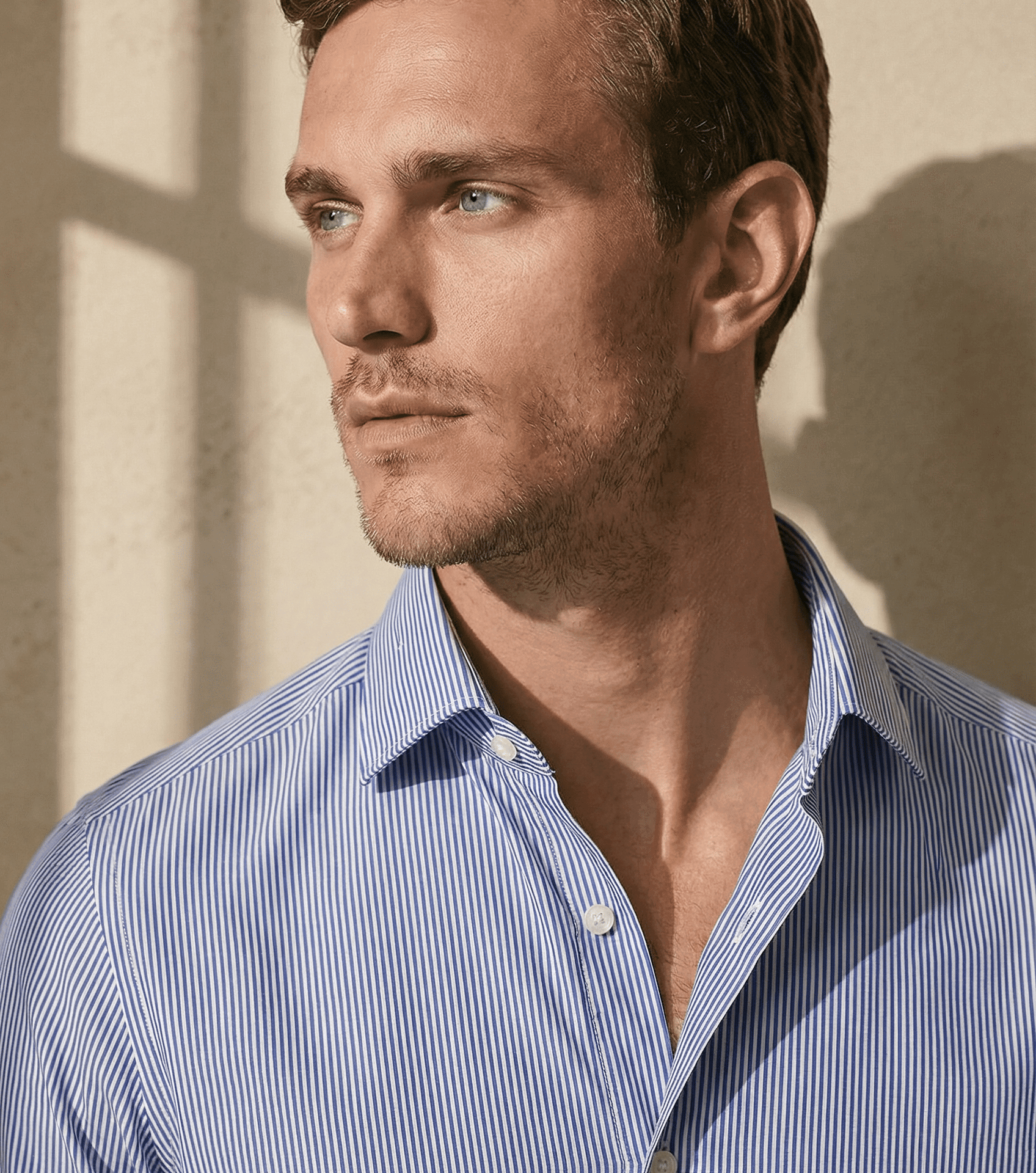 Napoli – Blue Striped Italian Shirt - Image 1 of 4