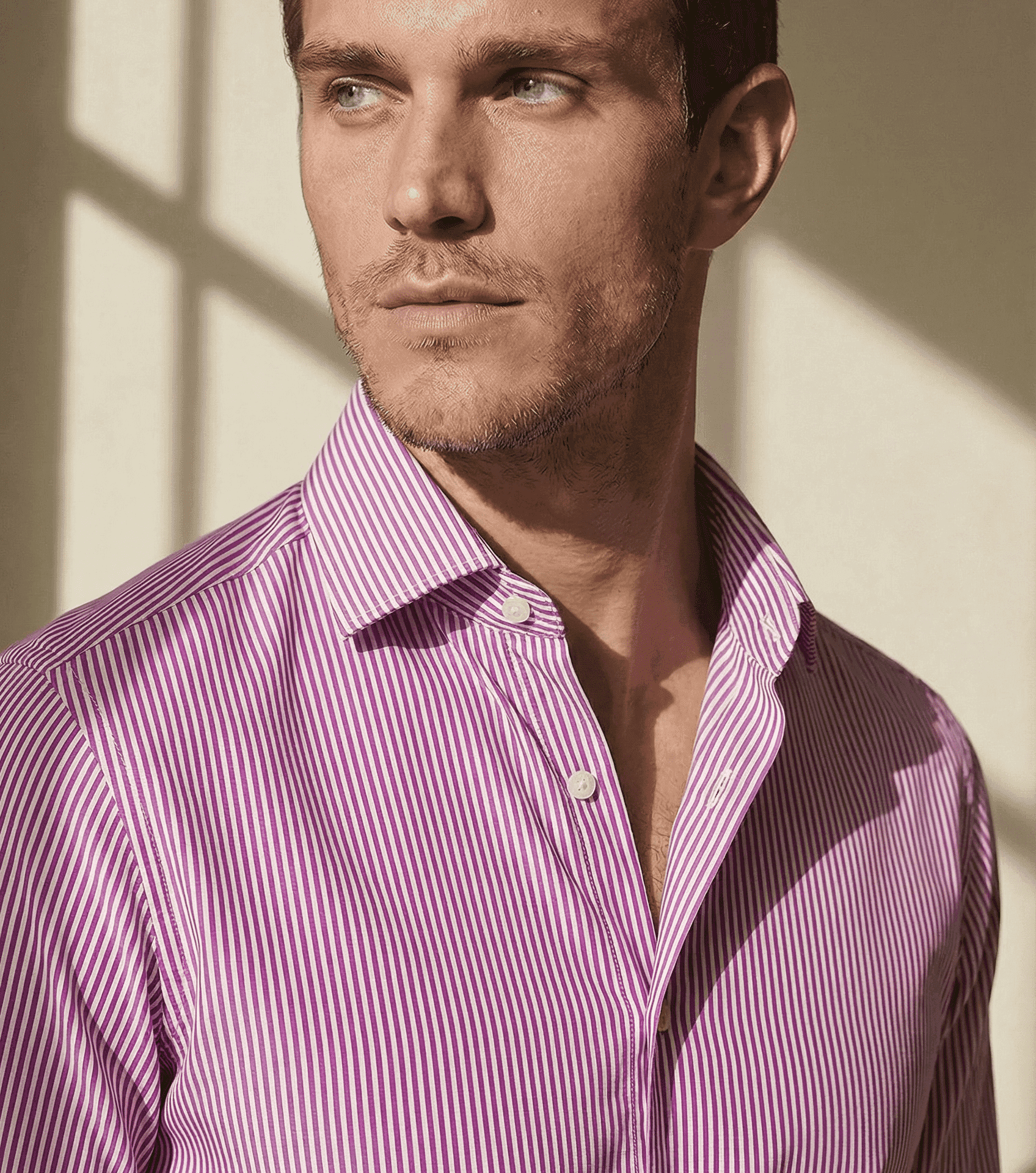 Tolentino – Pink Striped Italian Shirt - Image 1 of 4