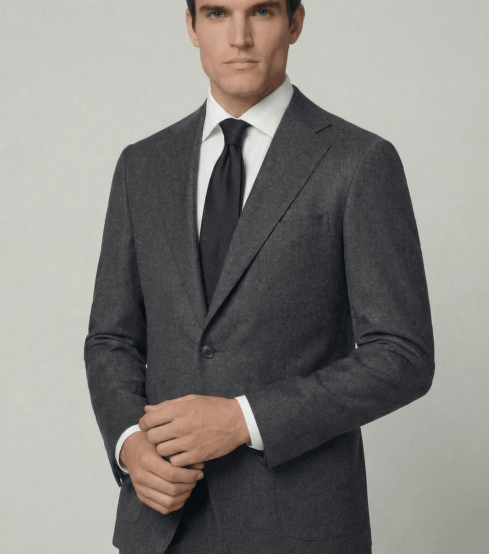 Arezzo Suit – Charcoal Grey – Zignone Fabric – 96% Wool, 4% Cashmere - Image 1 of 4