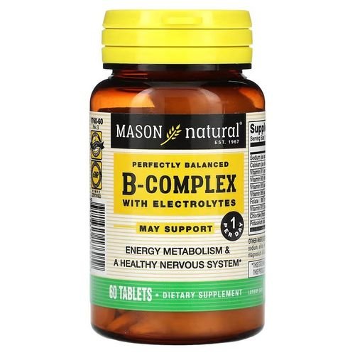Complexe de Vitamines B Parfaitement Équilibré avec Électrolytes - 60 Comprimés - Image 1 of 1