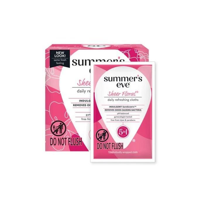 Summers Eve Lingettes Féminines Rafraîchissantes Quotidiennes, Sheer Floral - 16 Pièces - Image 1 of 2