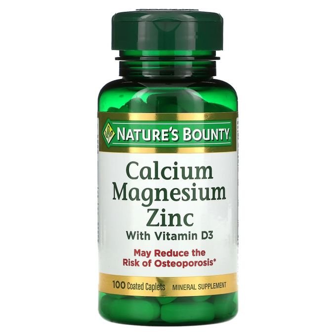 Calcium-magnésium-zinc avec Vitamine D3, 100 Capsules Enrobés  - Image 1 of 2