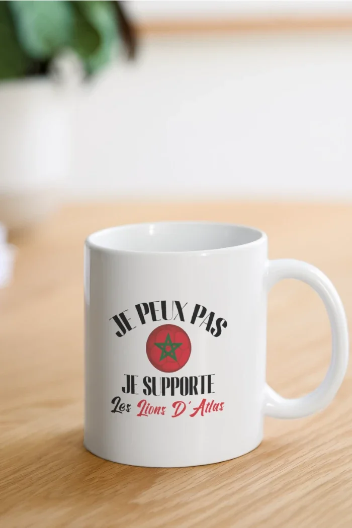 Mugs Je Peux pas, je Supporte les Lions Maroc - Image 1 of 1