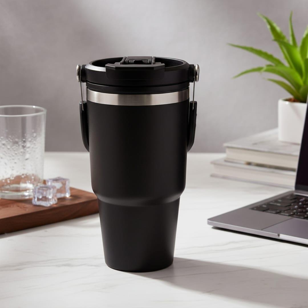 Thermos 600 Ml avec paille-2 ouvertures - Image 1 of 4