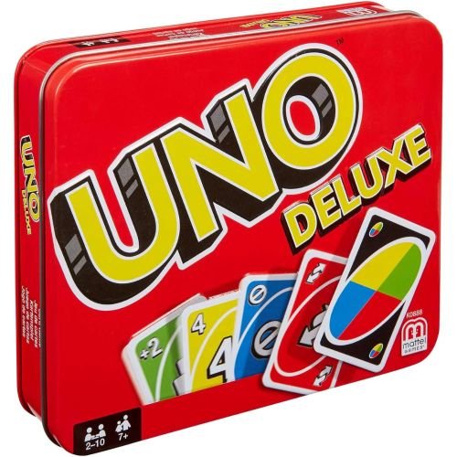 UNO Deluxe – Jeu de cartes familial 2 à 10 Joueurs, 7 ans et Plus - Image 1 of 4