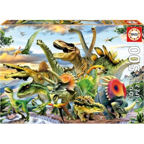 Puzzle de 500 Pièces pour Enfants - Dinosaures - Image 1 of 1