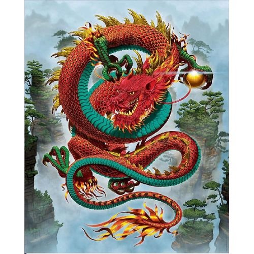 Puzzle de 500 Pièces pour Enfants - LE DRAGON DE LA BONNE FORTUNE, VINCENT HIE - Image 1 of 3