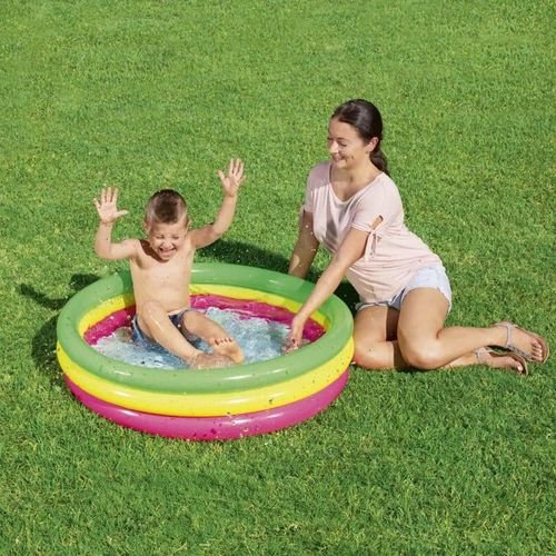 Piscine Gonflable Enfants 1,02m x 25cm, 3 Anneaux avec un Sol Gonflable - Image 1 of 4