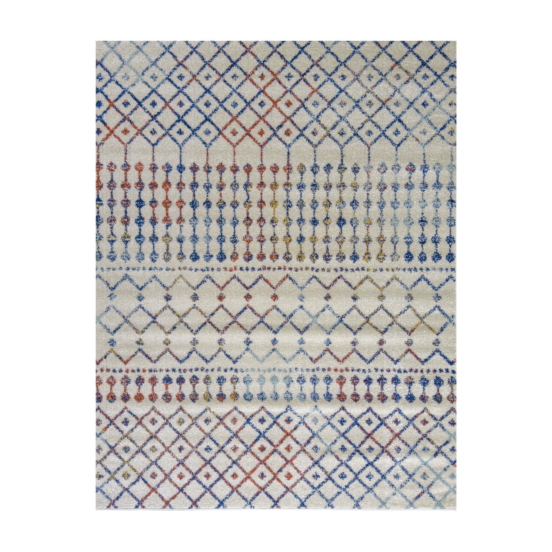 Tapis ELMA Crème, Bleu, Orange - Image 1 of 4