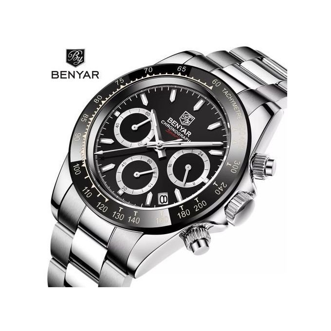 Montres Hommes Chronographe Acier Inoxydable - Image 1 of 1