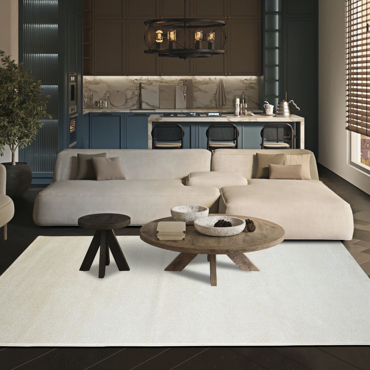 Tapis PALMO crème - Image 1 of 4