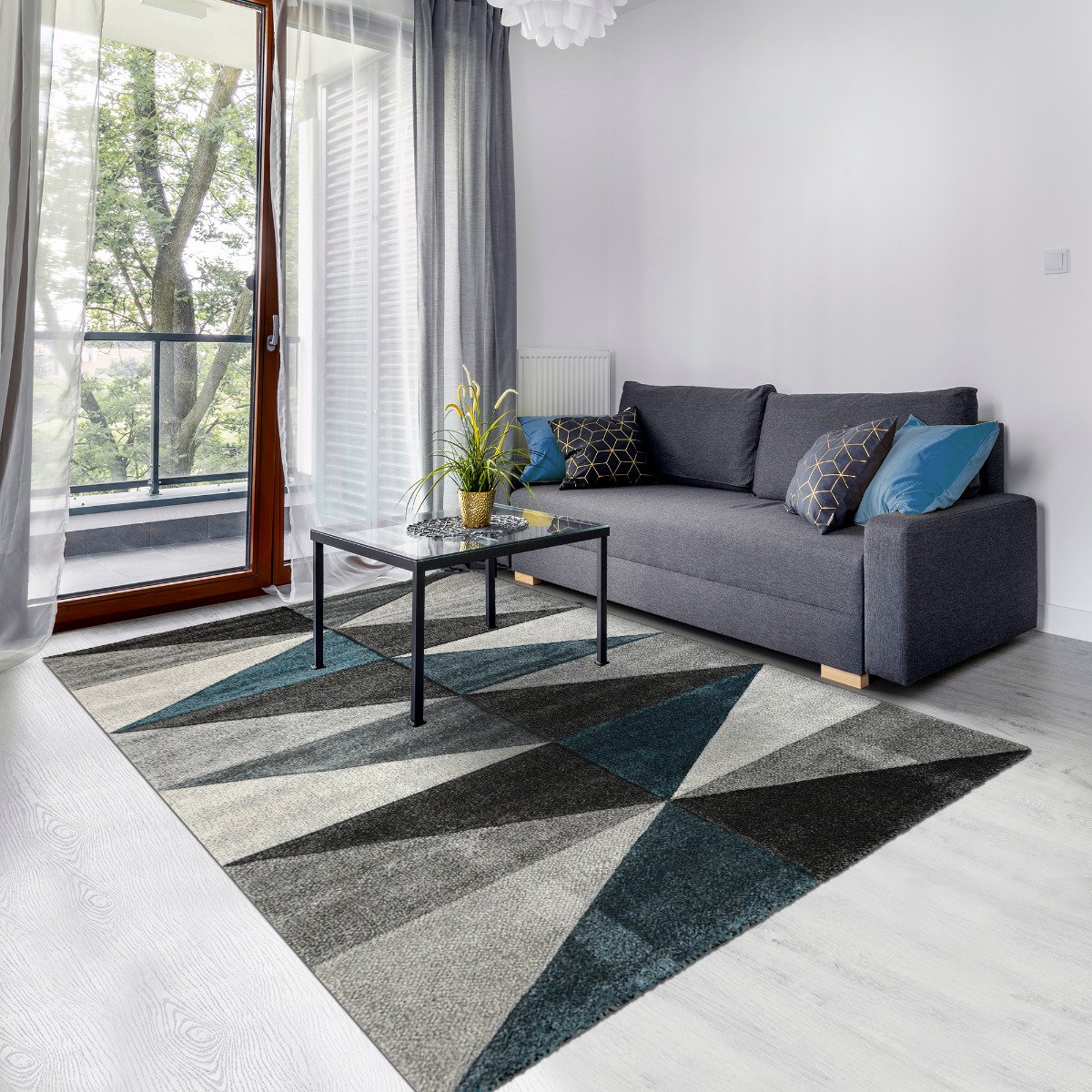 Tapis Valag Bleu - Image 1 of 4