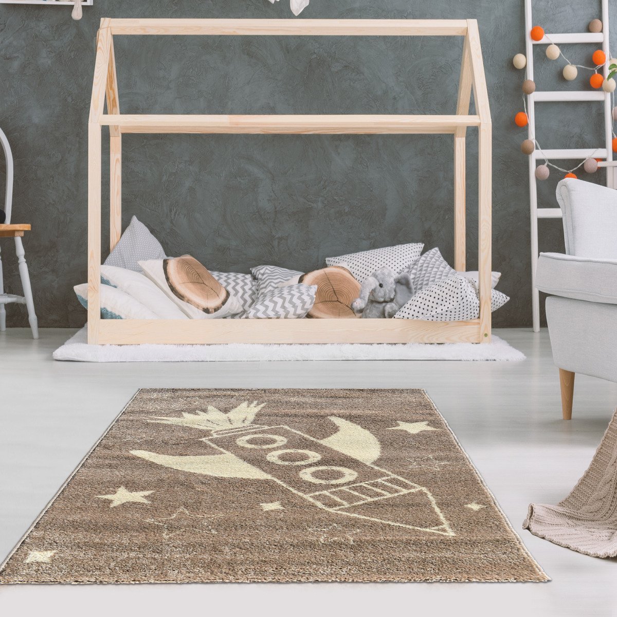 Tapis Fusee Taupe - Image 1 of 4