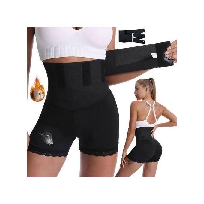 2 en 1 Sexy dentelle Shapewear femmes taille formateur bout à bout corps Shaper - Image 1 of 4