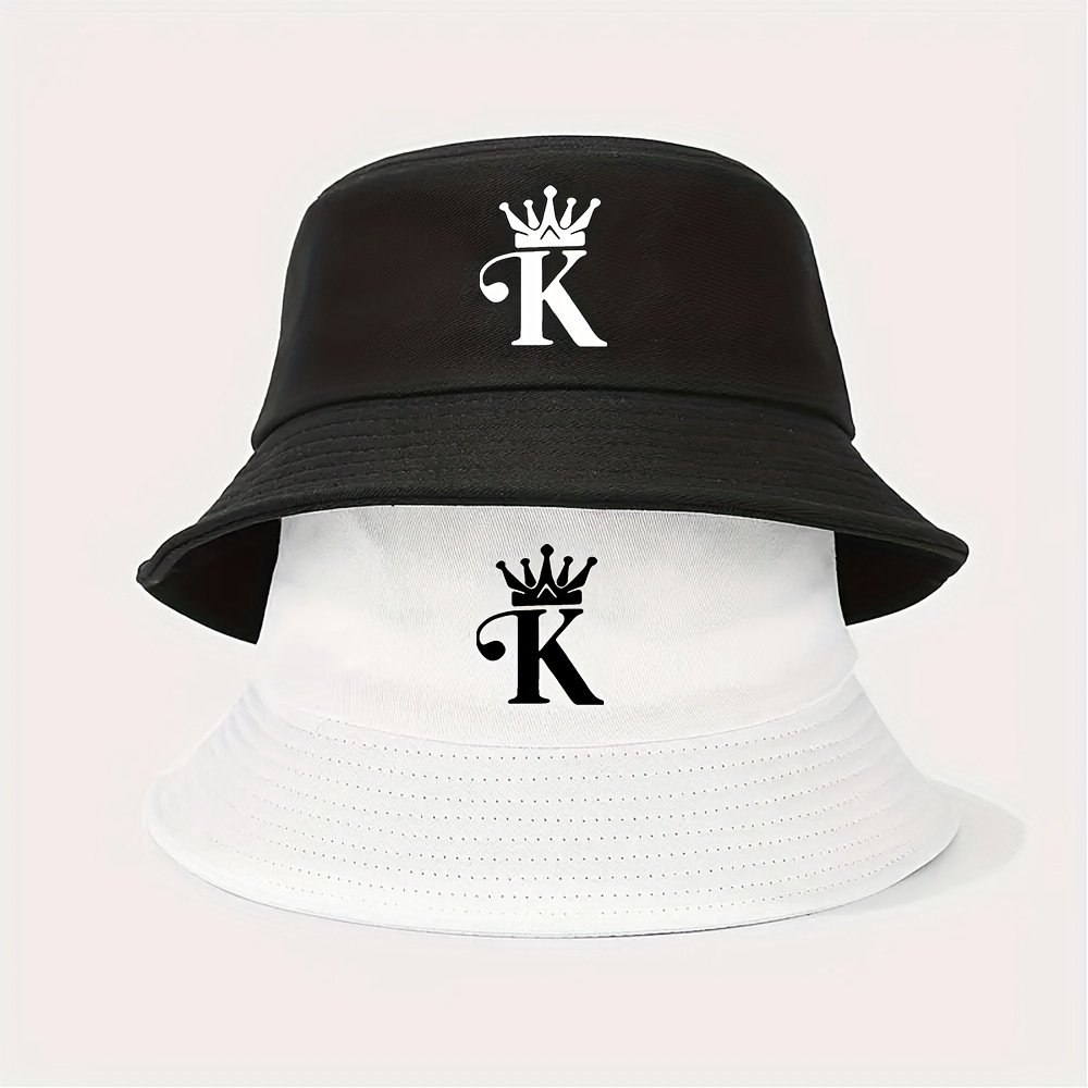 2pc Chapeaux Seau Unisexe avec Logo K & Boucle Couronne  - Image 1 of 1