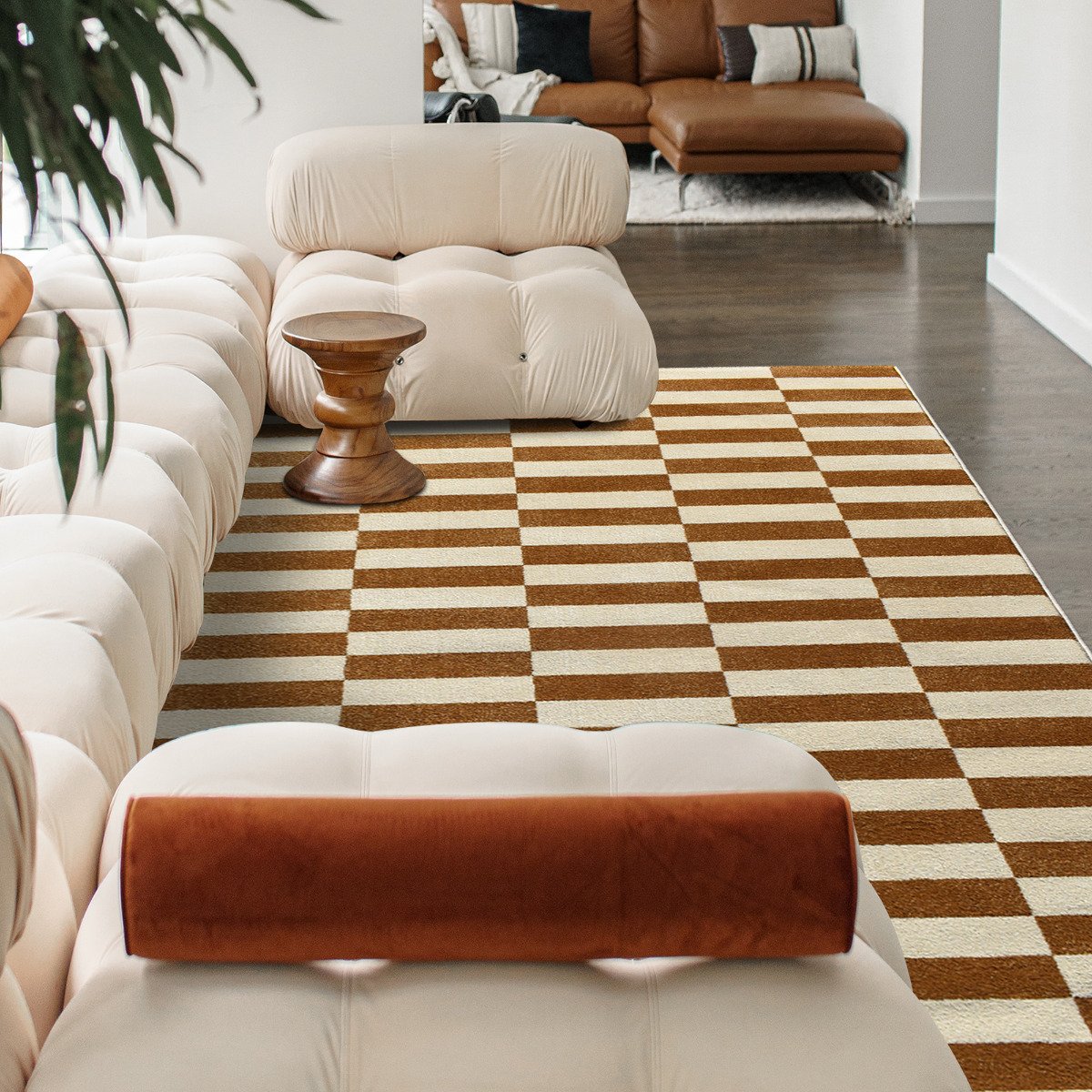 Tapis Danyo Crème, Camel - Image 1 of 4