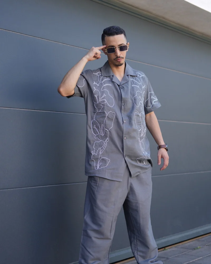 Chemise Rebeubled en lin oversize unisexe - Image 1 of 1