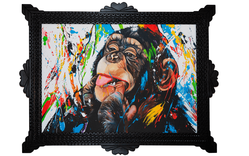 Tableau Chimp monkey rebel - Image 1 of 1