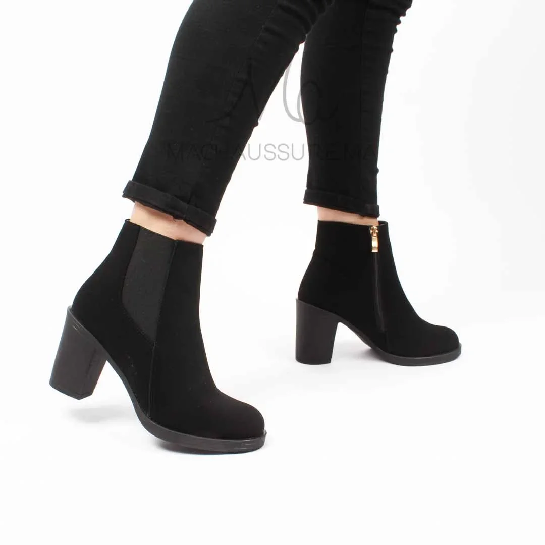Chuky Heel Bottines- Noir - Image 1 of 1