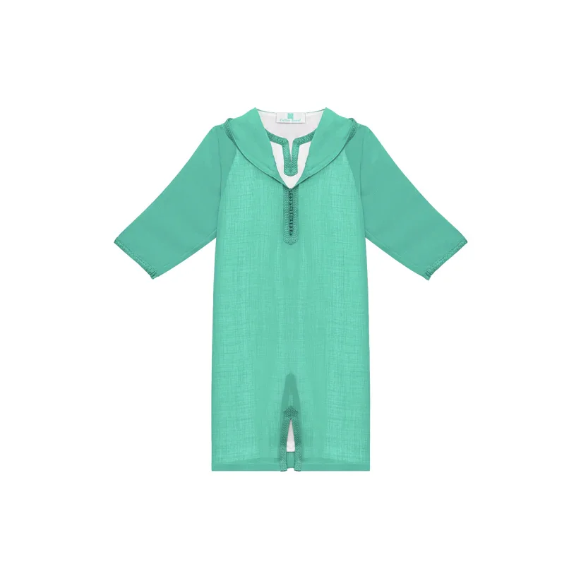 Jellaba Turquoise pour Fille - Image 1 of 4